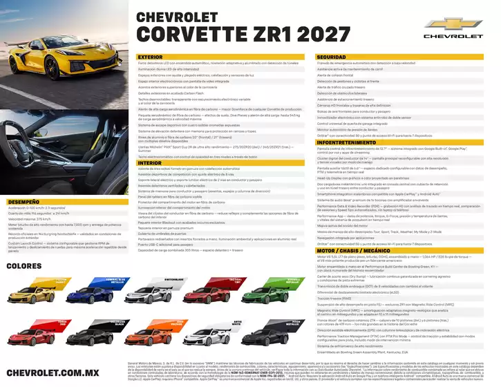 Catálogo Chevrolet | Ficha tecnica zr1 2027 | 2026-10-09T00:00:00.000Z - 2026-10-23T00:00:00.000Z