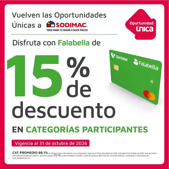 Catálogo Sodimac Constructor en San Miguel Jagüeyes | Ofertas principales y descuentos | 2026-10-09T00:00:00.000Z - 2026-10-31T00:00:00.000Z