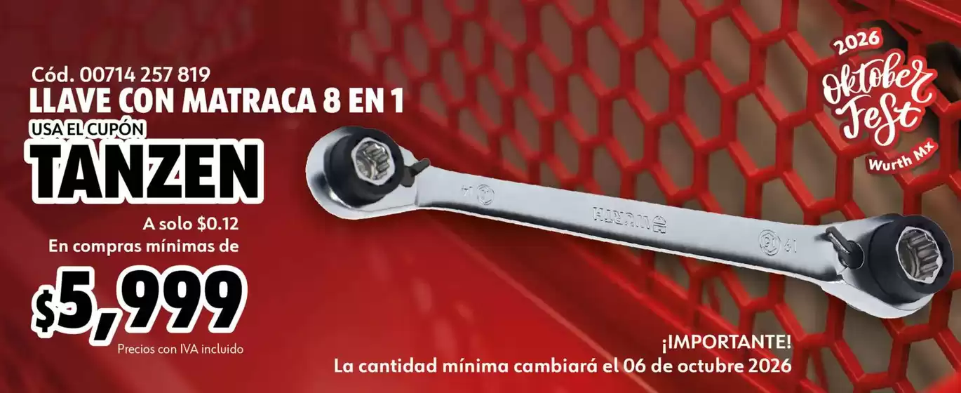 Catálogo Würth en Chavinda | Promos | 2026-10-13T00:00:00.000Z - 2026-10-31T00:00:00.000Z