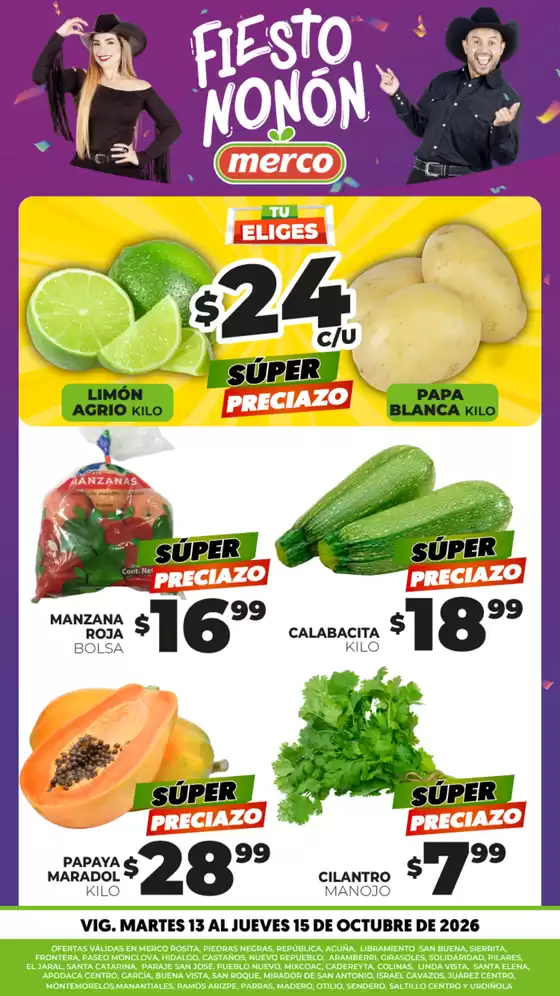 Catálogo Merco | FRUTAS Y VERDURAS 13 A L15OCTUBRE | 2026-10-13T00:00:00.000Z - 2026-10-15T00:00:00.000Z