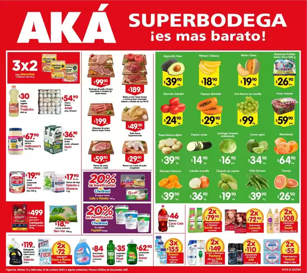 Catálogo AKÁ Superbodega en Tlacolula de Matamoros | Ofertas AKÁ Superbodega | 2026-10-13T00:00:00.000Z - 2026-10-14T00:00:00.000Z
