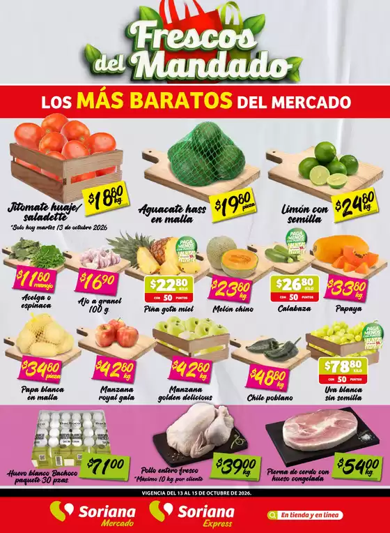 Catálogo Soriana Express | Frescos del Mandado Mercado Nuevo León | 2026-10-14T00:00:00.000Z - 2026-10-15T00:00:00.000Z