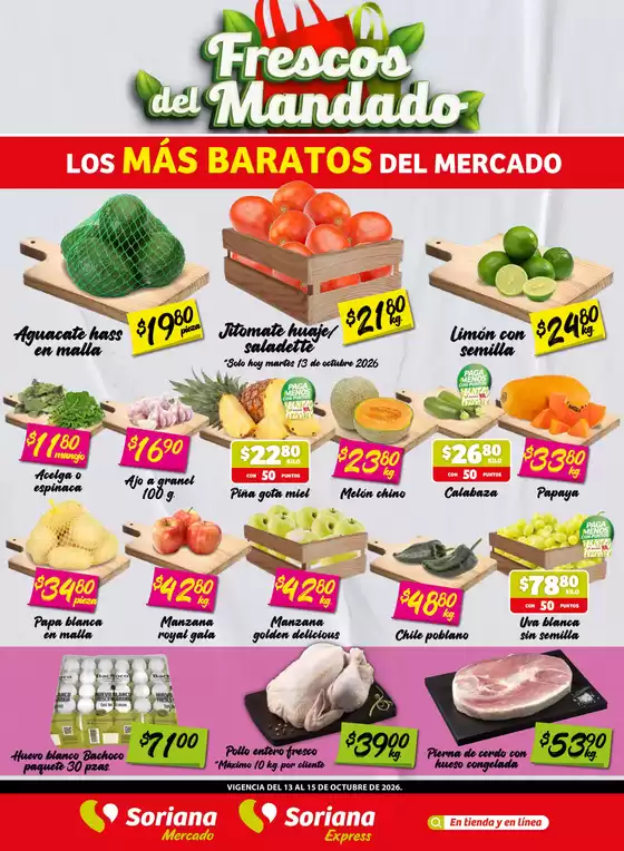 Catálogo Soriana Mercado | Excelente oferta para todos los clientes | 2026-10-14T00:00:00.000Z - 2026-10-15T00:00:00.000Z