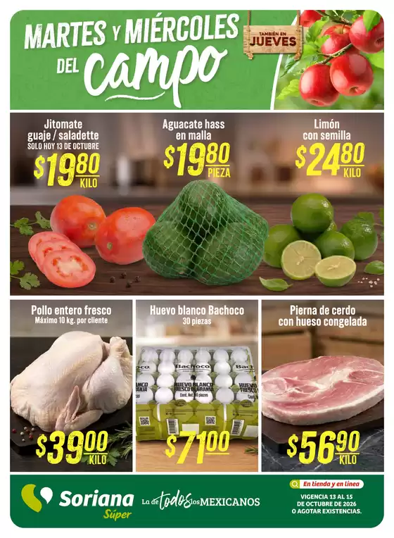 Catálogo Soriana Súper | Ofertas principales para todos los cazadores de gangas | 2026-10-14T00:00:00.000Z - 2026-10-15T00:00:00.000Z