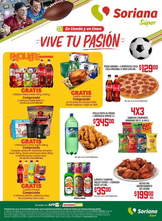 Catálogo Soriana Súper | Vive tu Pasión Soriana Super Nacional | 2026-10-15T00:00:00.000Z - 2026-10-19T00:00:00.000Z