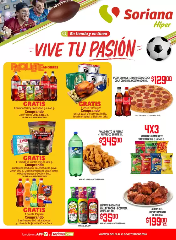 Catálogo Soriana Híper | Vive tu pasión Soriana Hiper Nacional | 2026-10-15T00:00:00.000Z - 2026-10-19T00:00:00.000Z