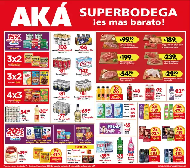 Catálogo AKÁ Superbodega | Grandes descuentos en productos seleccionados | 2026-10-16T00:00:00.000Z - 2026-10-18T00:00:00.000Z