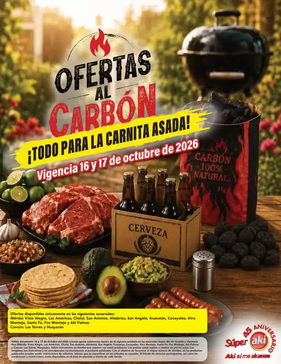 Catálogo Súper Aki | FOLLETO OFERTAS AL CARBON 16 Y 17 OCT compressed | 2026-10-16T00:00:00.000Z - 2026-10-17T00:00:00.000Z