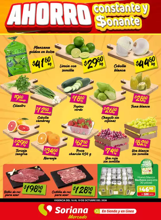 Catálogo Soriana Mercado | Fin de Semana Mercado Ver Tab Chis Camp Yuc y Q. Roo | 2026-10-16T00:00:00.000Z - 2026-10-19T00:00:00.000Z