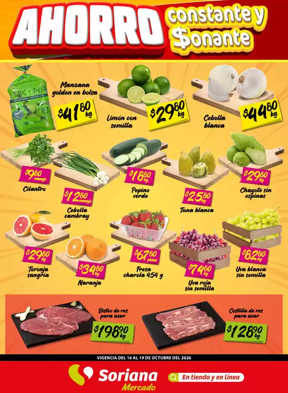 Catálogo Soriana Mercado en Opopeo | Fin de Semana Mercado Son y Sin | 2026-10-16T00:00:00.000Z - 2026-10-19T00:00:00.000Z