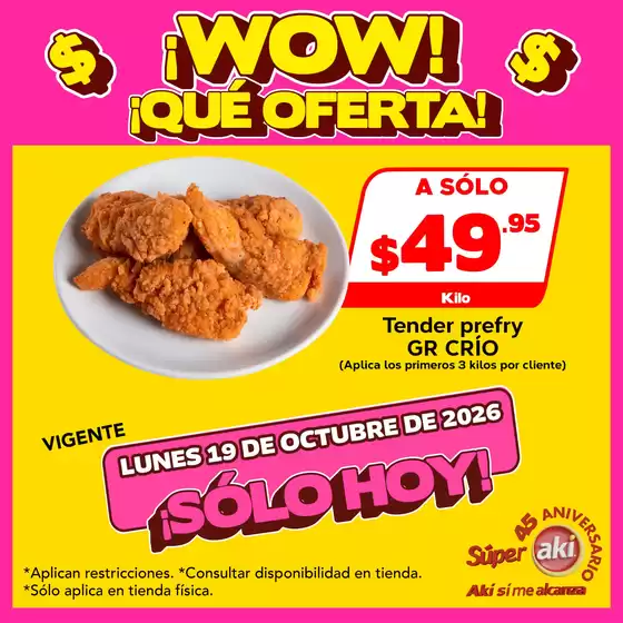 Catálogo Súper Aki en Acatlán de Juárez | POSTALES WOW QUE OFERTAS 19 23 OCTUBRE | 2026-10-19T00:00:00.000Z - 2026-10-19T00:00:00.000Z