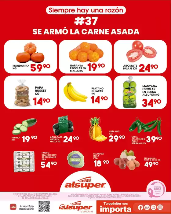 Catálogo Alsuper | Alsuper Zacatecas | 2026-10-20T00:00:00.000Z - 2026-10-22T00:00:00.000Z