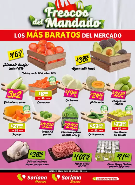 Catálogo Soriana Express | Frescos del Mandado Mercado Nuevo León | 2026-10-21T00:00:00.000Z - 2026-10-22T00:00:00.000Z
