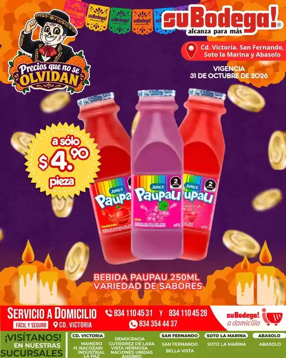 Catálogo SuBodega en Coatepec (Estado de México) | Descuentos y promociones | 2026-10-23T00:00:00.000Z - 2026-10-31T00:00:00.000Z