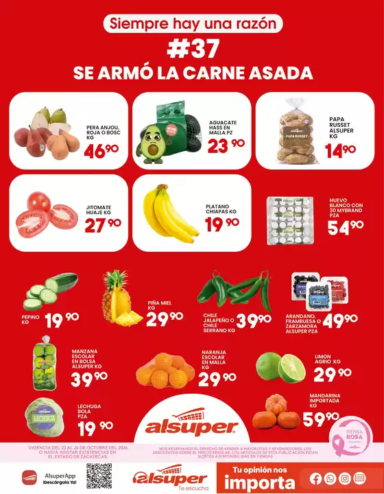 Catálogo Alsuper | Alsuper Zacatecas | 2026-10-23T00:00:00.000Z - 2026-10-26T00:00:00.000Z