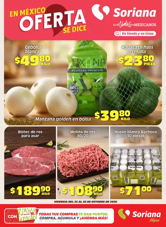 Catálogo Soriana Híper | Fin de Semana Híper Tamaulipas excepto Cd. Victoria y Tampico | 2026-10-23T00:00:00.000Z - 2026-10-26T00:00:00.000Z