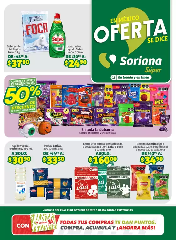Catálogo Soriana Súper | En México Oferta se dice Soriana Súper Nacional | 2026-10-23T00:00:00.000Z - 2026-10-29T00:00:00.000Z