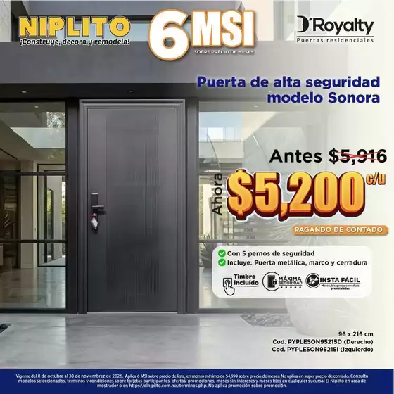 Catálogo Niplito | Ofertas y promociones actuales | 2026-10-08T00:00:00.000Z - 2026-11-30T00:00:00.000Z