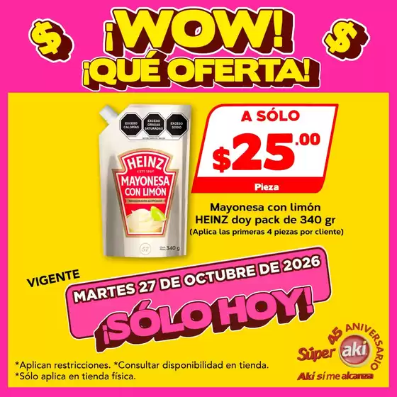 Catálogo Súper Aki | POSTALES WOW QUE OFERTAS 26 28 OCTUBRE3 de tamano grande | 2026-10-27T00:00:00.000Z - 2026-11-10T00:00:00.000Z