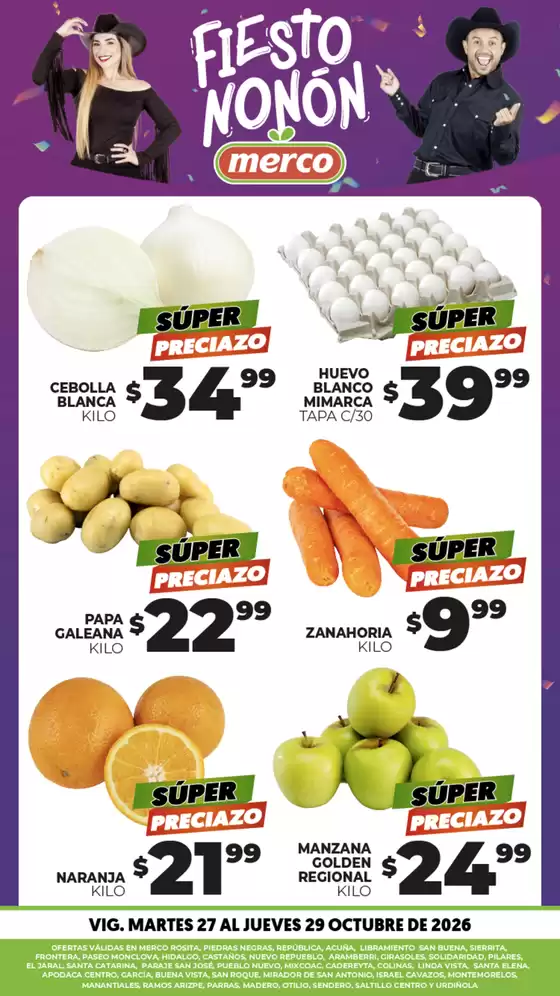 Catálogo Merco en Ayutla de los Libres | Frutas Y Verduras 27 AL 29 OCT | 2026-10-27T00:00:00.000Z - 2026-10-29T00:00:00.000Z