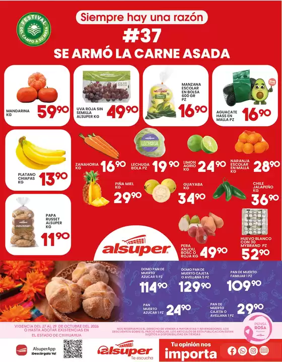 Catálogo Alsuper | Alsuper Chihuahua-capital | 2026-10-27T00:00:00.000Z - 2026-10-29T00:00:00.000Z