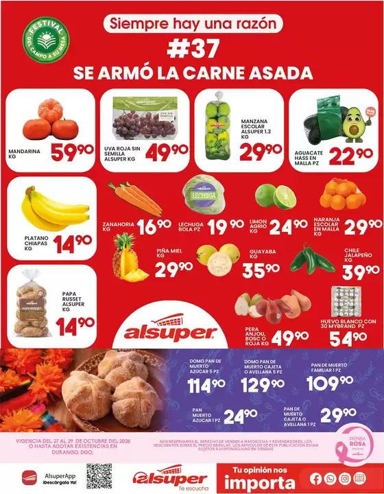 Catálogo Alsuper | Alsuper Durango | 2026-10-27T00:00:00.000Z - 2026-10-29T00:00:00.000Z