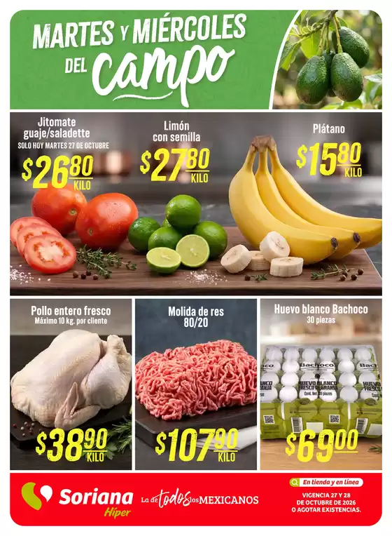 Catálogo Soriana Híper | Martes y Miércoles del Campo Híper Ver Tab Chis Camp Yuc y Q. Roo | 2026-10-28T00:00:00.000Z - 2026-10-28T00:00:00.000Z