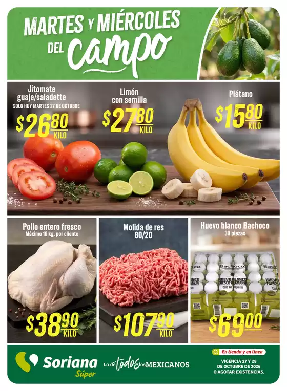 Catálogo Soriana Súper | Martes y Miércoles del Campo Súper Ver Tab Chis Camp Yuc y Q. Roo | 2026-10-28T00:00:00.000Z - 2026-10-28T00:00:00.000Z