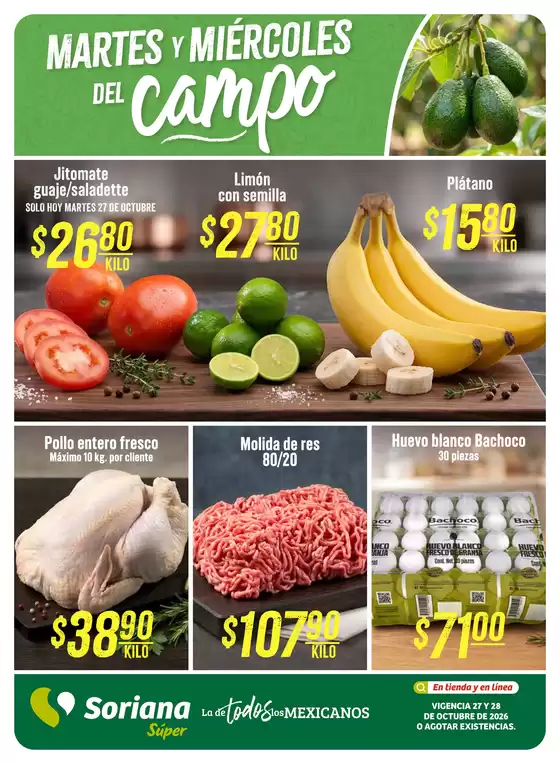 Catálogo Soriana Súper | Martes y Miércoles del Campo Súper CDMX y Edo. de Mex | 2026-10-28T00:00:00.000Z - 2026-10-28T00:00:00.000Z