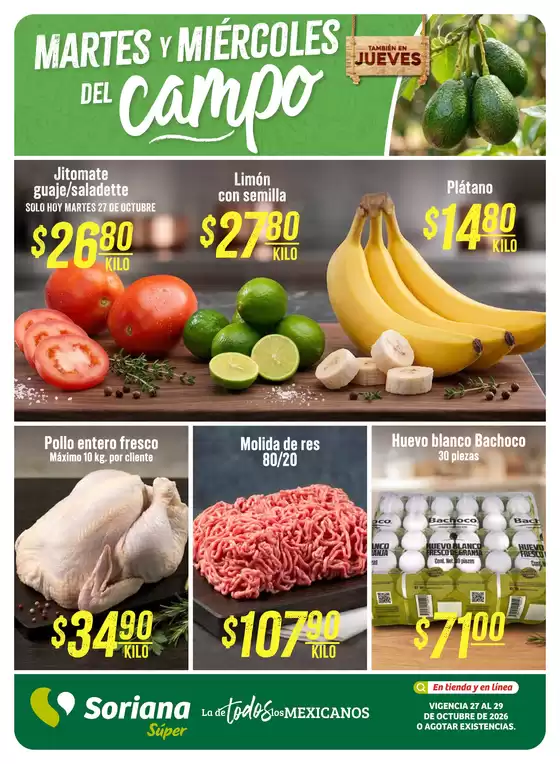 Catálogo Soriana Súper | Martes y Miércoles del Campo Súper Saltillo y Torreón | 2026-10-28T00:00:00.000Z - 2026-10-29T00:00:00.000Z