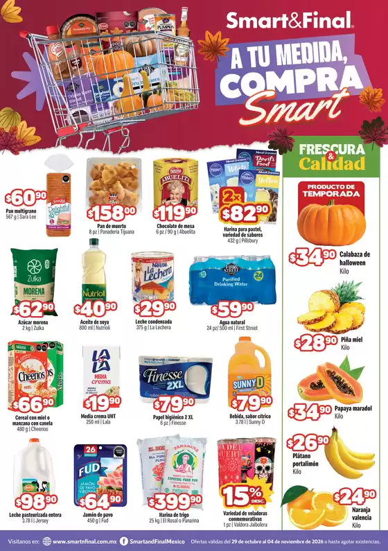 Catálogo Smart & Final | SF Ft 29 OCT 04 NOV Web SL | 2026-10-29T00:00:00.000Z - 2026-11-04T00:00:00.000Z