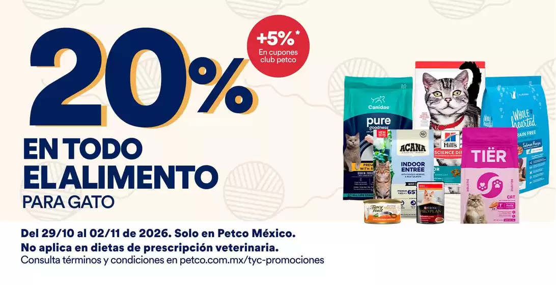 Catálogo Petco en Ciudad Nezahualcóyotl | Ofertas principales para todos los cazadores de gangas | 2026-10-29T00:00:00.000Z - 2026-11-02T00:00:00.000Z