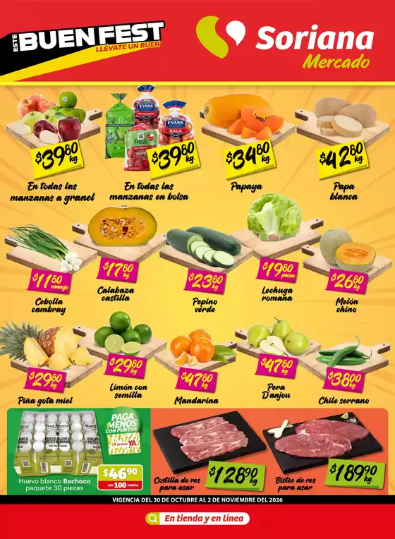 Catálogo Soriana Mercado | Fin de Semana Mercado Tamaulipas | 2026-10-30T00:00:00.000Z - 2026-11-02T00:00:00.000Z