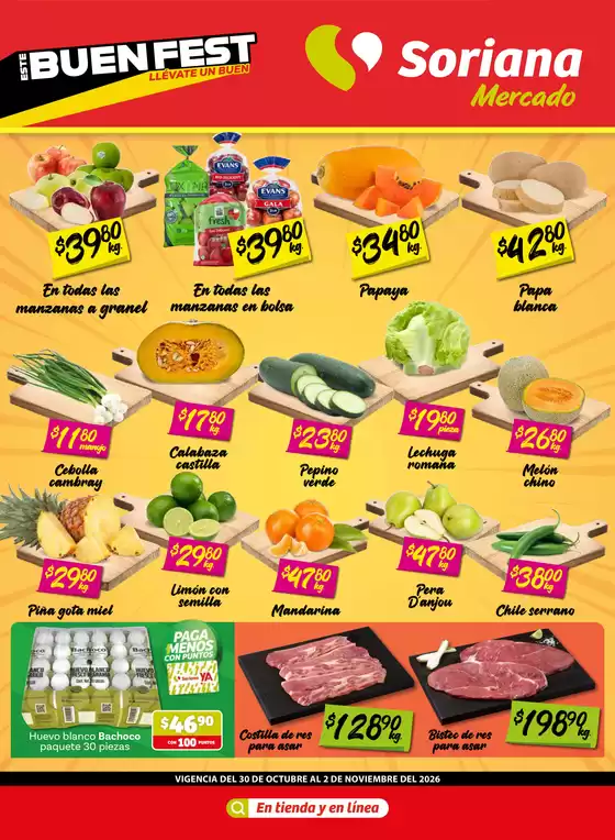 Catálogo Soriana Mercado | Fin de Semana Mercado Ver Tab Chis Camp Yuc y Q. Roo | 2026-10-30T00:00:00.000Z - 2026-11-02T00:00:00.000Z
