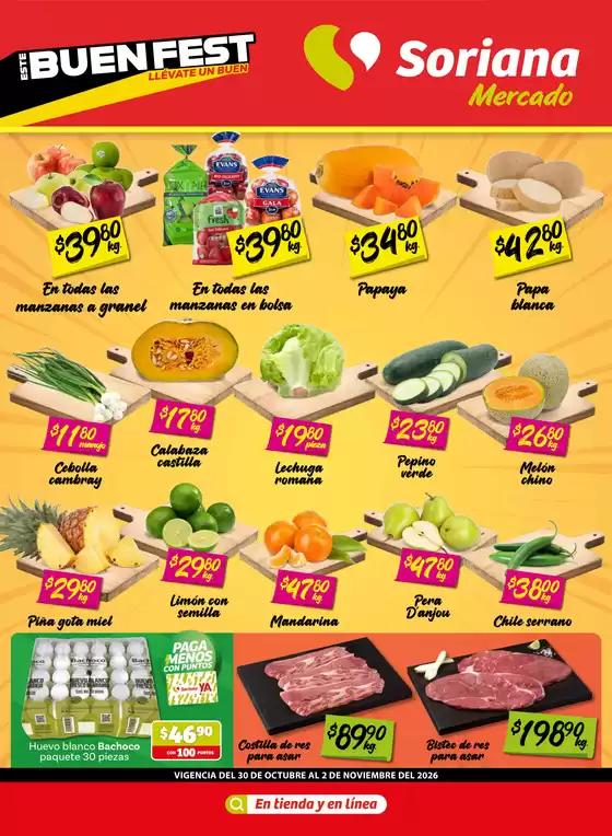 Catálogo Soriana Mercado en Frontera (COAH) | Fin de Semana Mercado Nuevo León | 2026-10-30T00:00:00.000Z - 2026-11-02T00:00:00.000Z